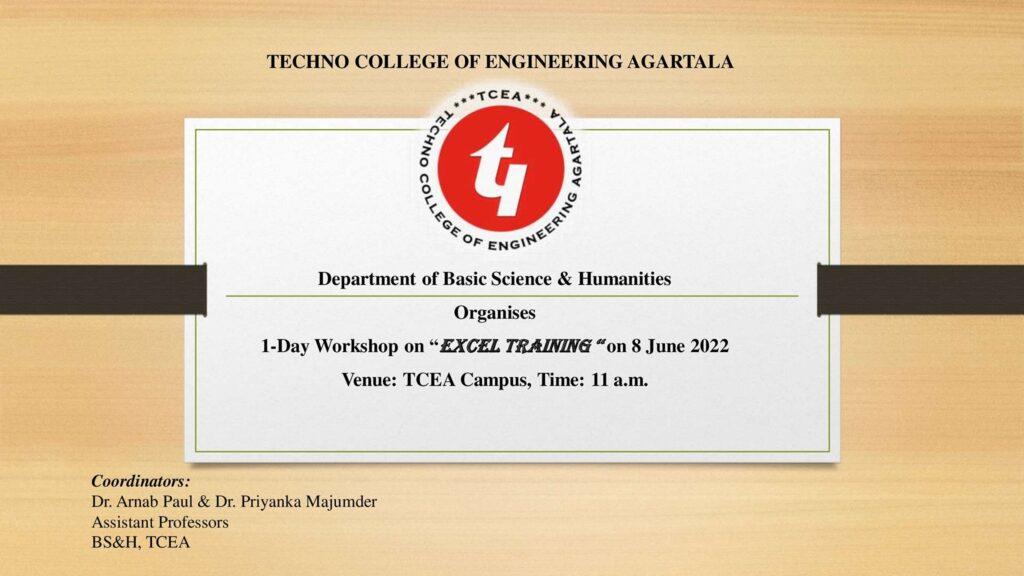 Excel Training on 7th June, 2022